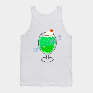 Japanese City Pop Melon Soda Pixel Kawaii Retro Tank Top